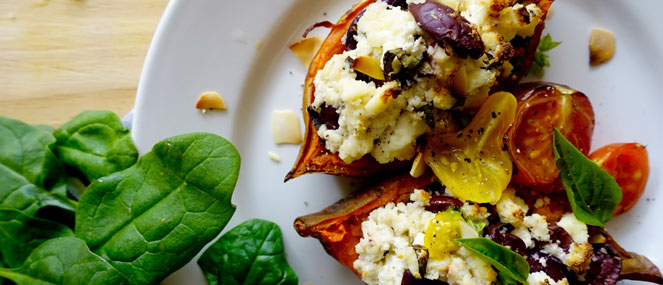 Twice-baked sweet potato