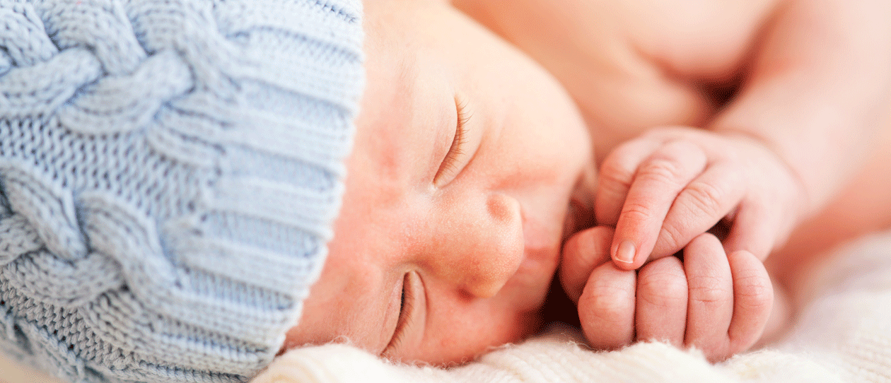 Premature baby sleeping